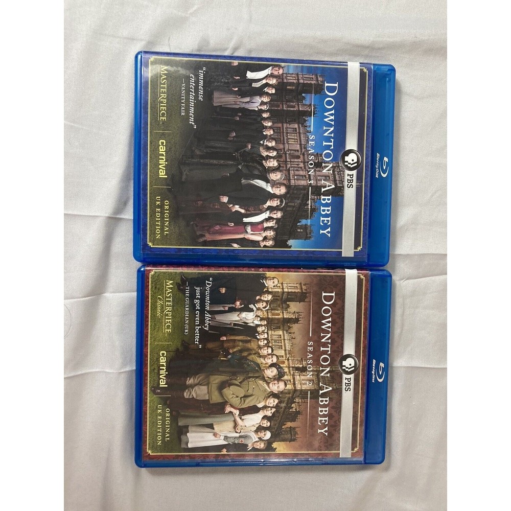 Lot Of 2 Downton Abbey: Season 2 And 3 (Masterpiece) (Blu-ray, 2010)
